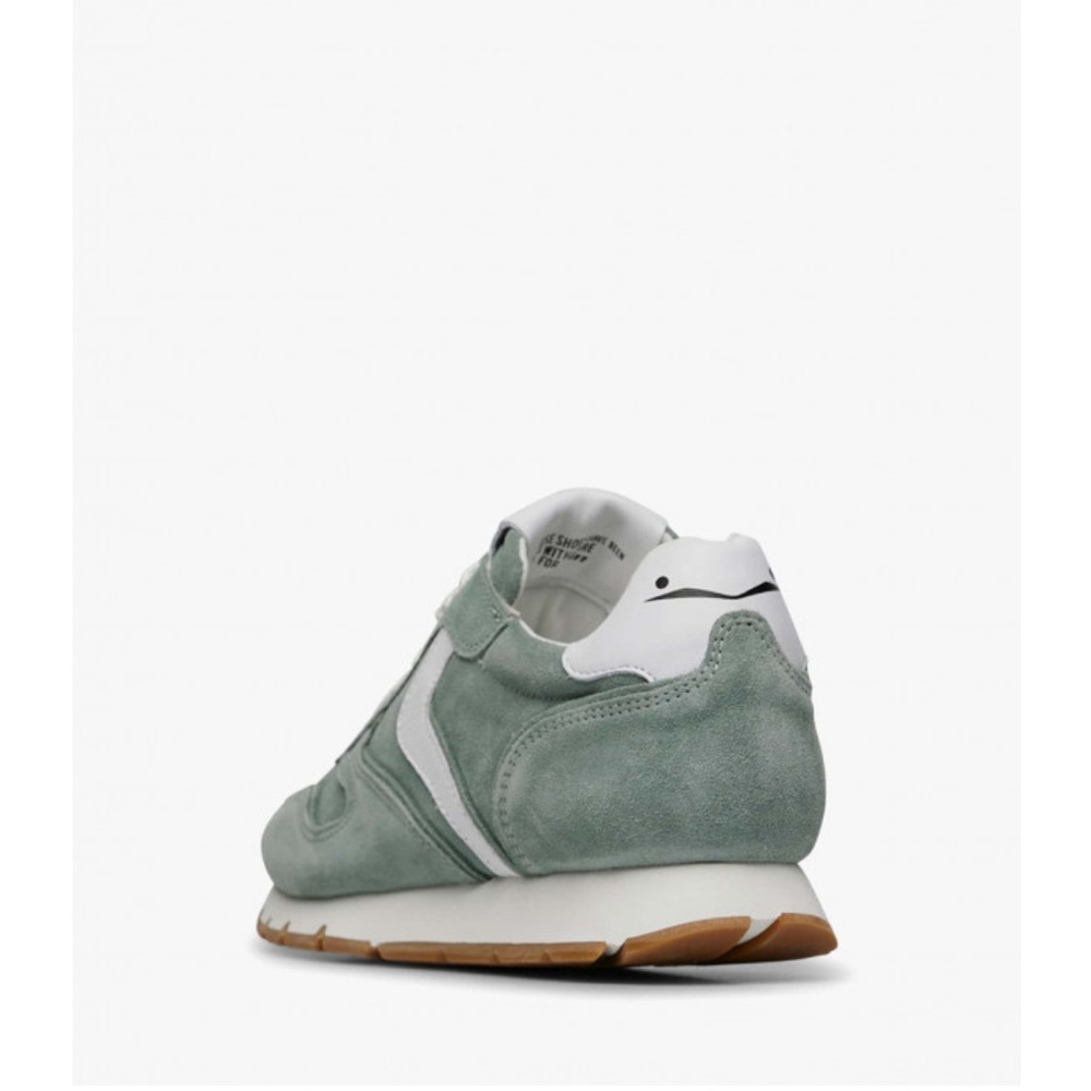 NWT VOILE BLANCHE JULIA Leather And Suede Sneakers in Sage - Picture 5 of 15